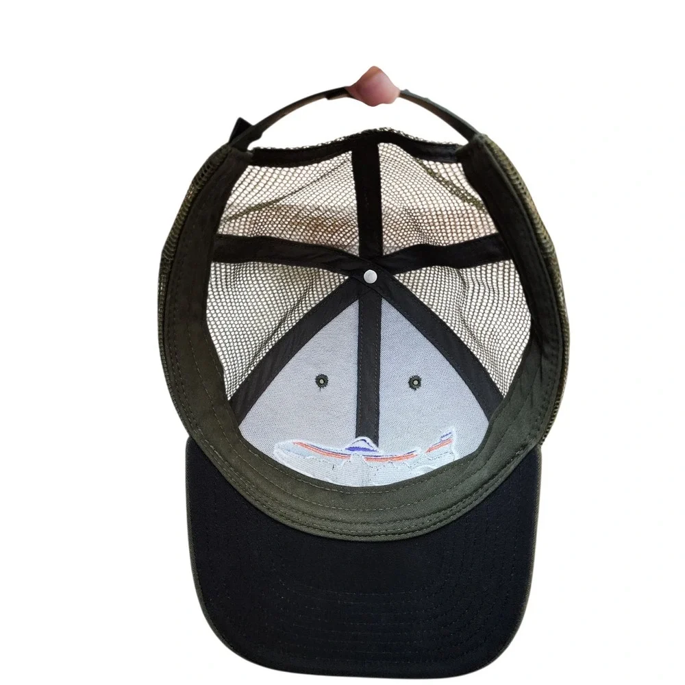 Patagonia Fitz Roy Trout Trucker Hat Snapback Mesh Green Cap Adjustable